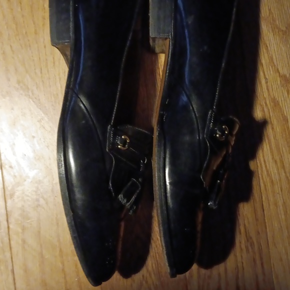 BALLy  SLIP ON LOAFERS   DRESS SHOES  WITH TASSELS  BLACK LEATHER  SIZE 8 - Picture 5 of 14
